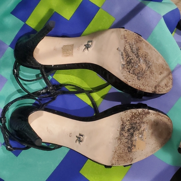 Donna Karan Snake Black Sandals - Picture 5 of 8